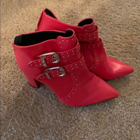 Red Studded Boots - Picture 1 of 1